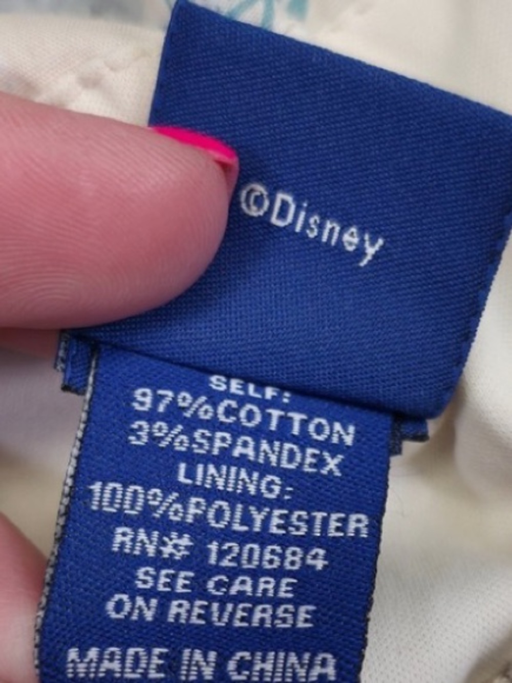 Disney Cinderella Corset Dress Blue Cream Pinstripe Filigree Large - Picture 8 of 8